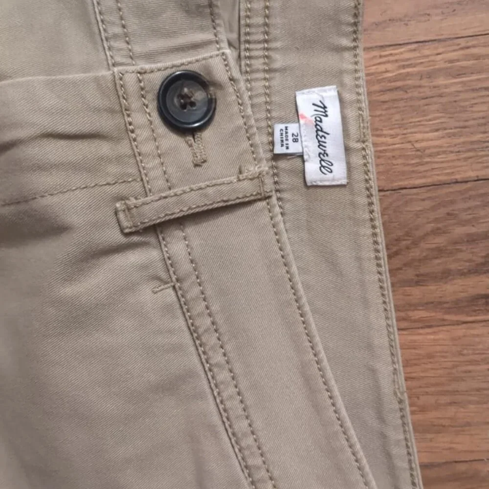 Madewell Wide Leg Pants in Light Khaki